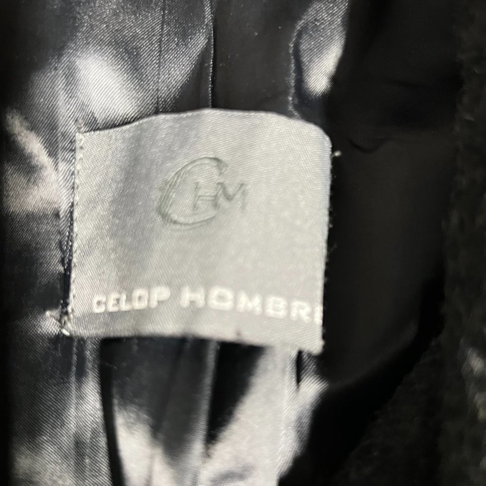 CELOP HOMBRE MENS COAT BLACK SIZE S - Picture 8 of 11